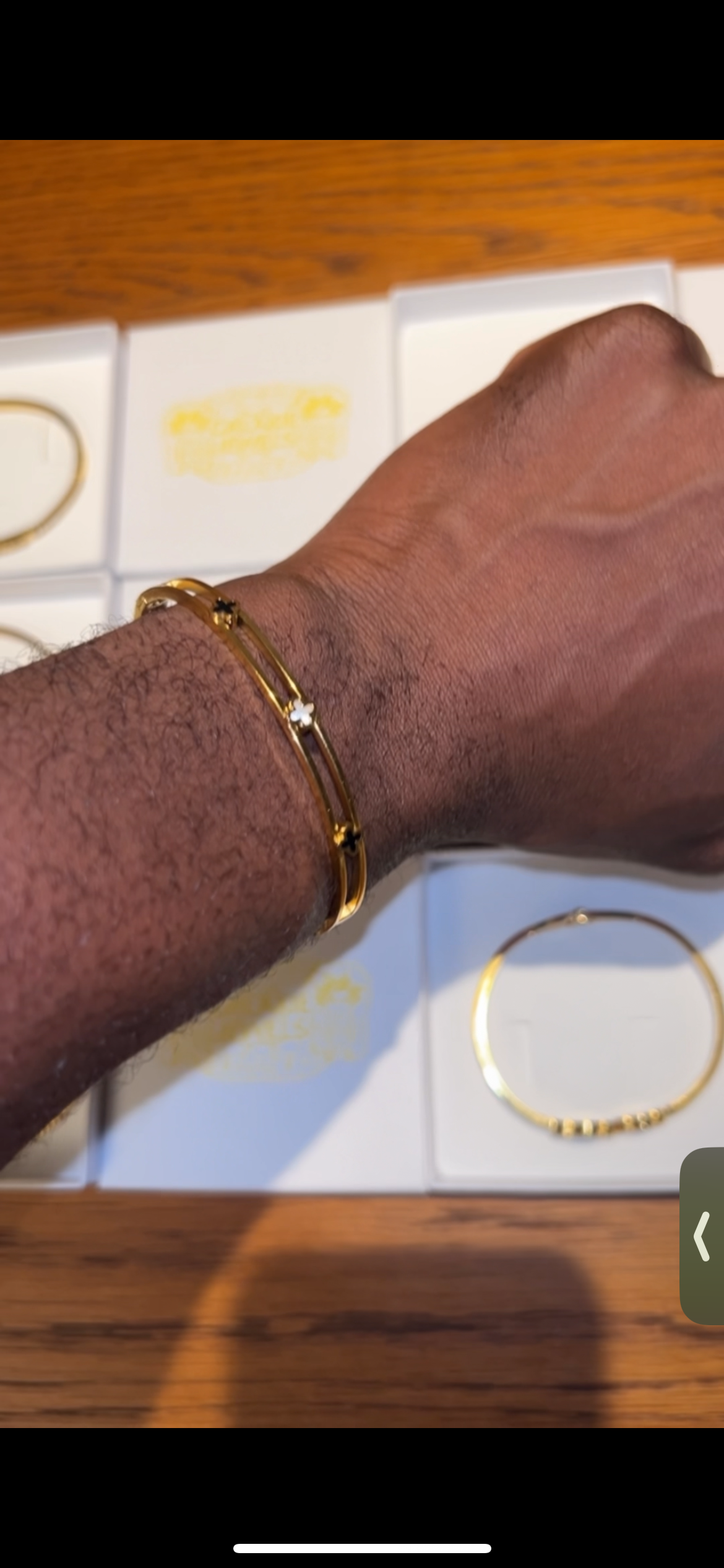 18k Gold four leaf clover bracelet Gold plated for women stainless steel